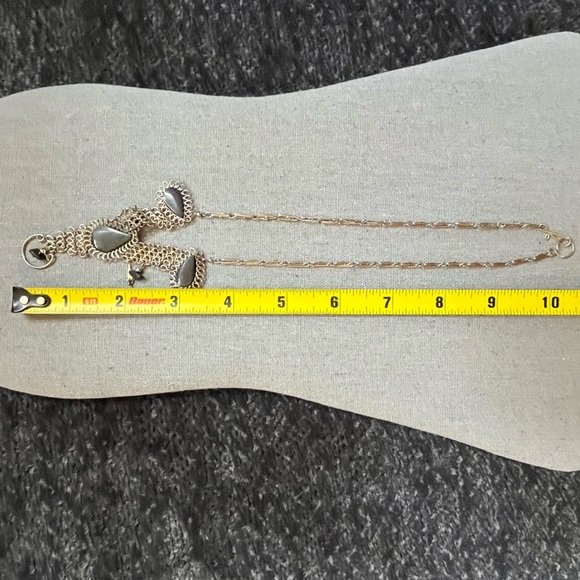 Artisan Peruvian Necklace • Signature Peruvian Wire Work w/ Black Stone - Picture 3 of 6